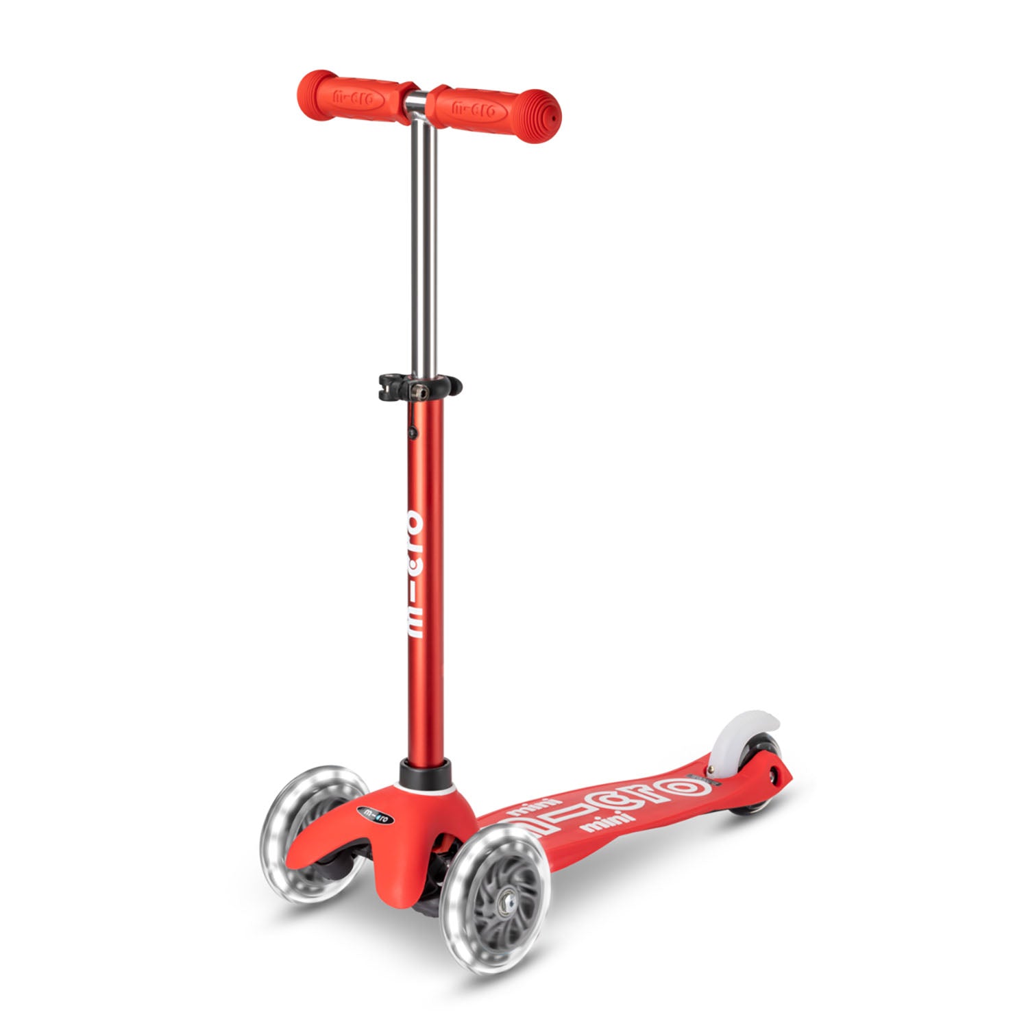 Micro Mini Deluxe LED børneløbehjul – Red