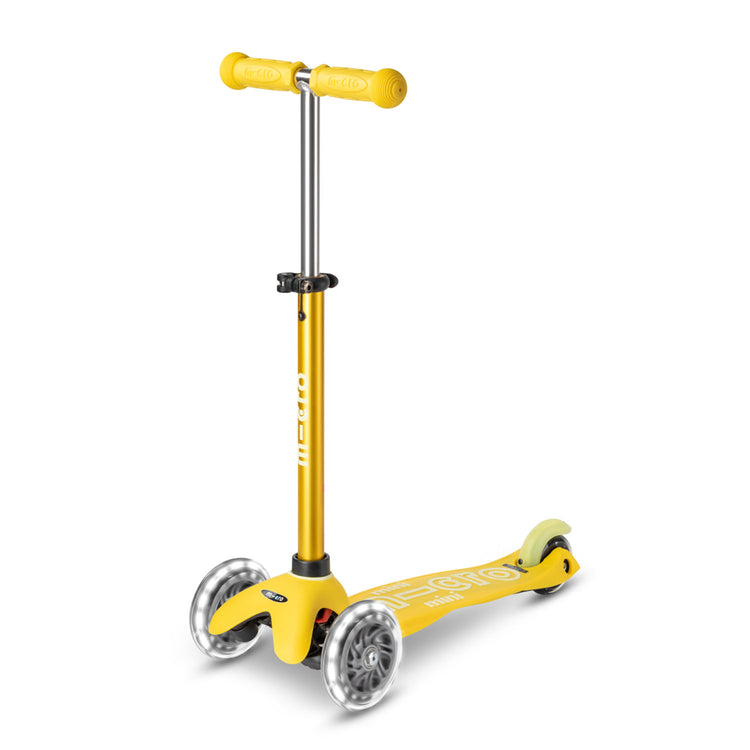 Micro Mini Deluxe LED løbehjul til børn – Yellow