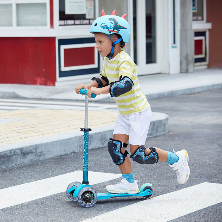 Micro Mini Deluxe LED børneløbehjul – Aqua