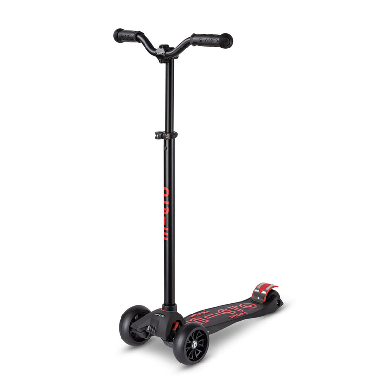 Micro Maxi Deluxe Pro børneløbehjul – 3 hjul, justerbar – Black/Red