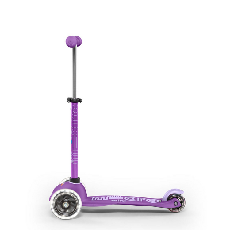 Micro Mini Deluxe LED løbehjul til børn – Purple