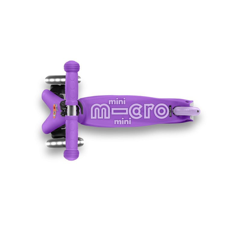 Micro Mini Deluxe LED løbehjul til børn – Purple