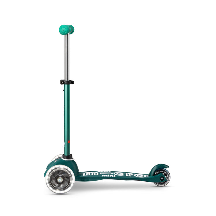 Micro Mini Deluxe ECO LED løbehjul til børn – Green