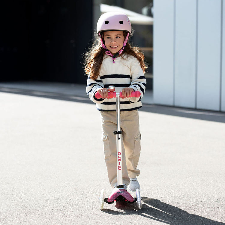 Micro Mini Deluxe Fairy Glitter LED løbehjul til børn – lyser i hjulene – Pink