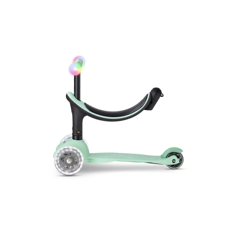 Micro Mini2Grow Deluxe Magic LED løbehjul til børn – Mint