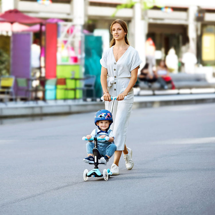 Micro Mini2Grow Deluxe Magic LED løbehjul til børn – Blue