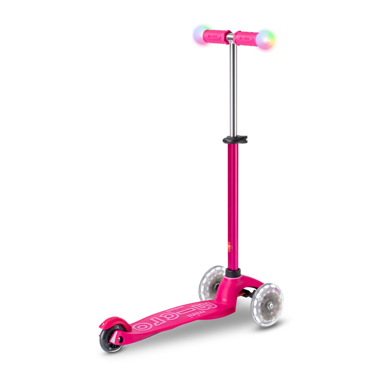 Micro Mini2Grow Deluxe Magic LED løbehjul/løbecykel til børn – Pink