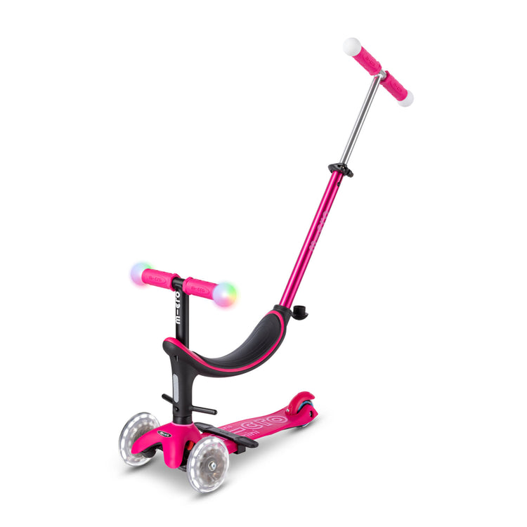 Micro Mini2Grow Deluxe Magic LED løbehjul/løbecykel til børn – Pink