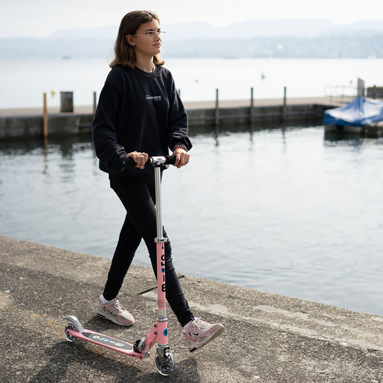 Micro Sprite LED løbehjul til børn – Neon Rose