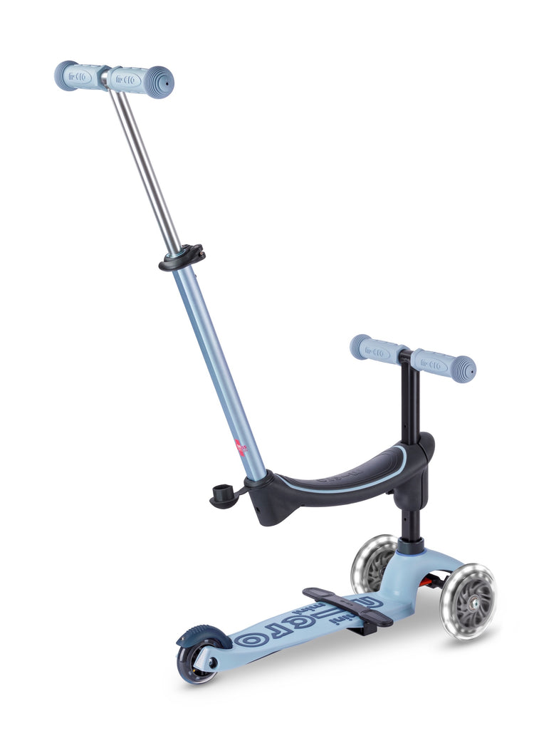 Micro Mini2grow Deluxe Magic LED løbehjul til børn – Ocean Slate