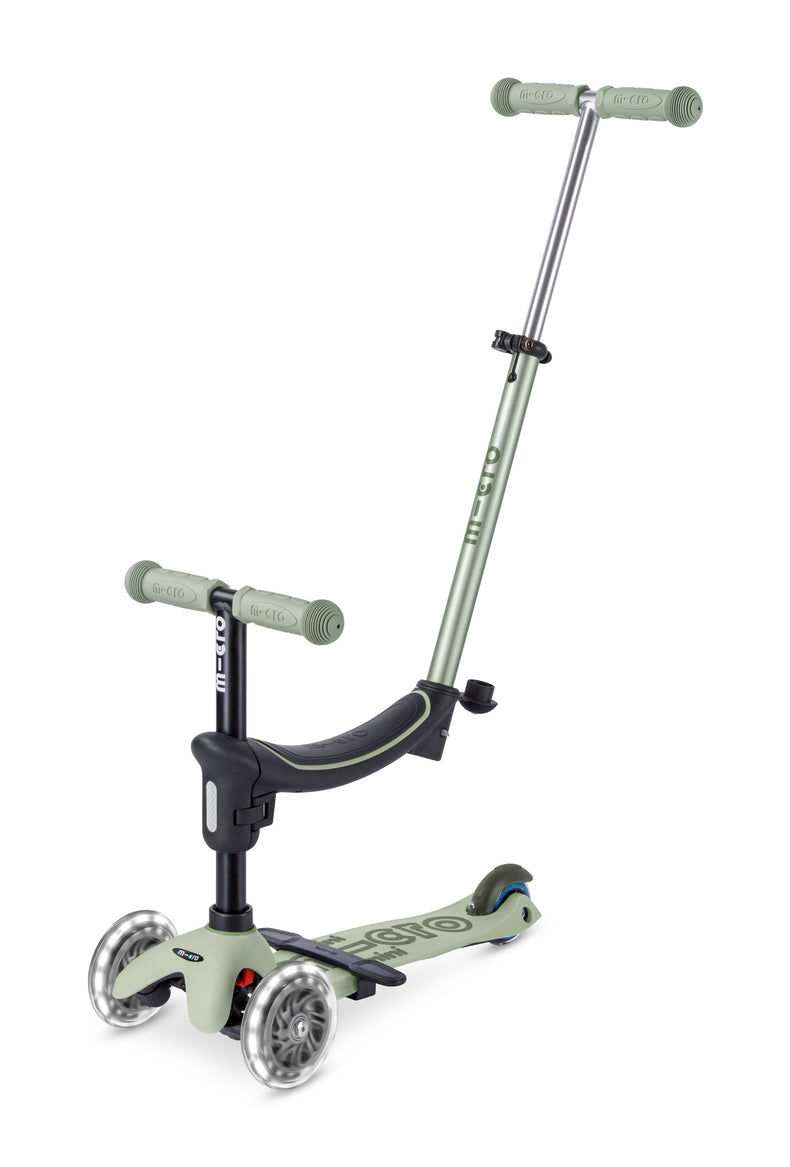 Micro Mini2grow Deluxe Magic LED løbehjul til børn – Olive Sage
