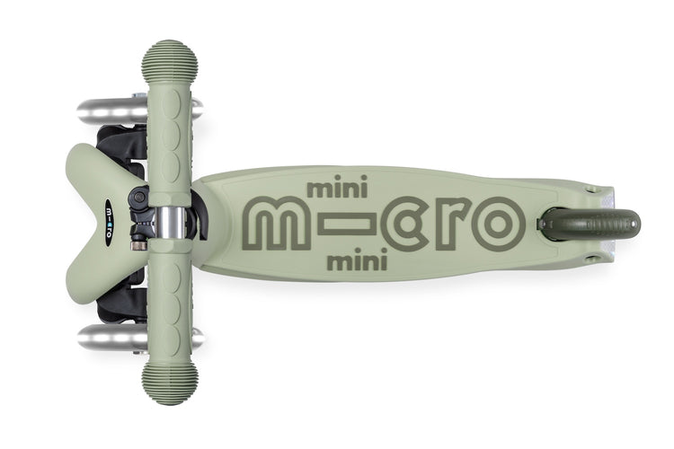 Micro Mini2grow Deluxe Magic LED løbehjul til børn – Olive Sage