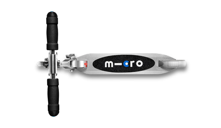 Micro Sprite LED løbehjul til børn – Silver Matte