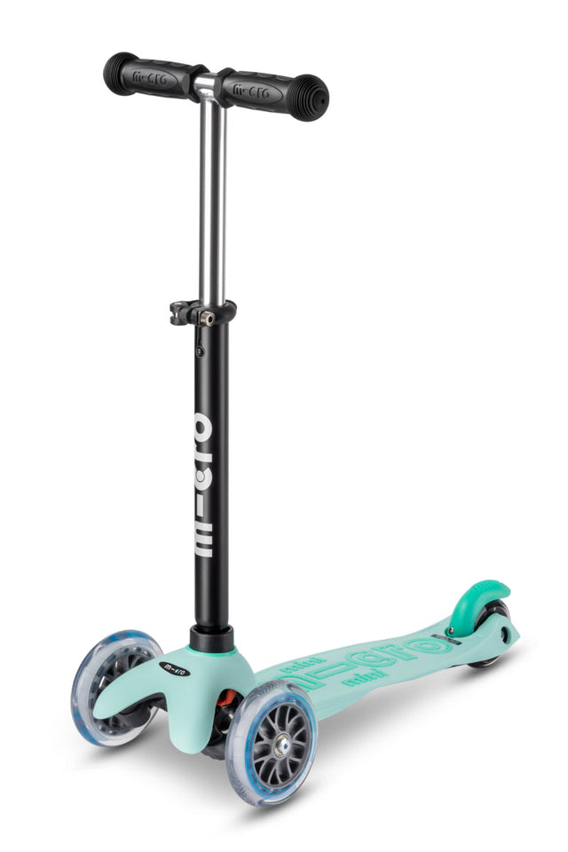 Micro Mini2go Deluxe løbehjul til børn 1-6 år – multifunktionelt, med opbevaringsboks – Mint