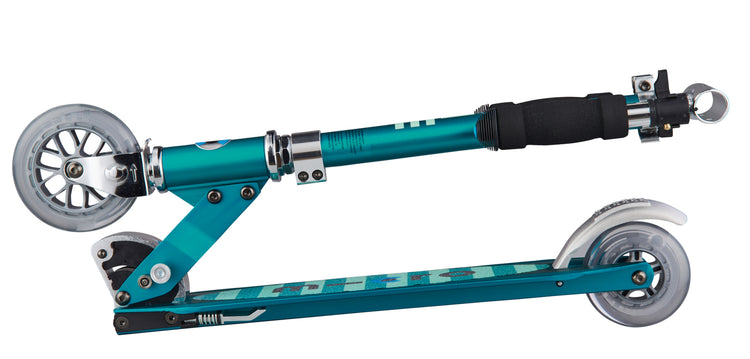 Micro Sprite LED løbehjul til børn – Petrol Stripe