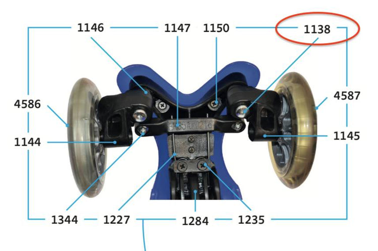 Micro - Axle Bolt Internal Thread, 42 mm