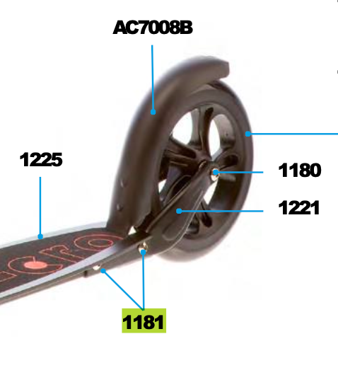 Micro - Axle Bolt Internal Thread, 47.5 mm