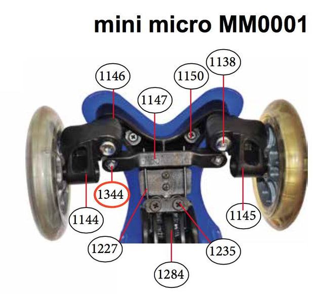 Micro - Axle Bolt, Nut And Washer 22 mm