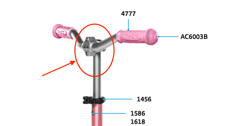 Micro - Holder For Handlebar With Screws: Silver