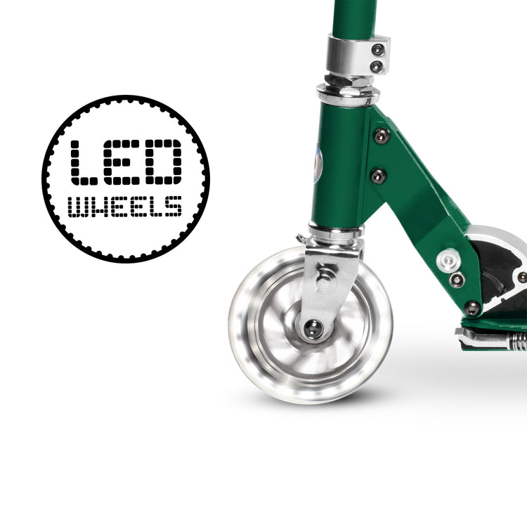 Micro Sprite LED løbehjul til børn – Forest Green