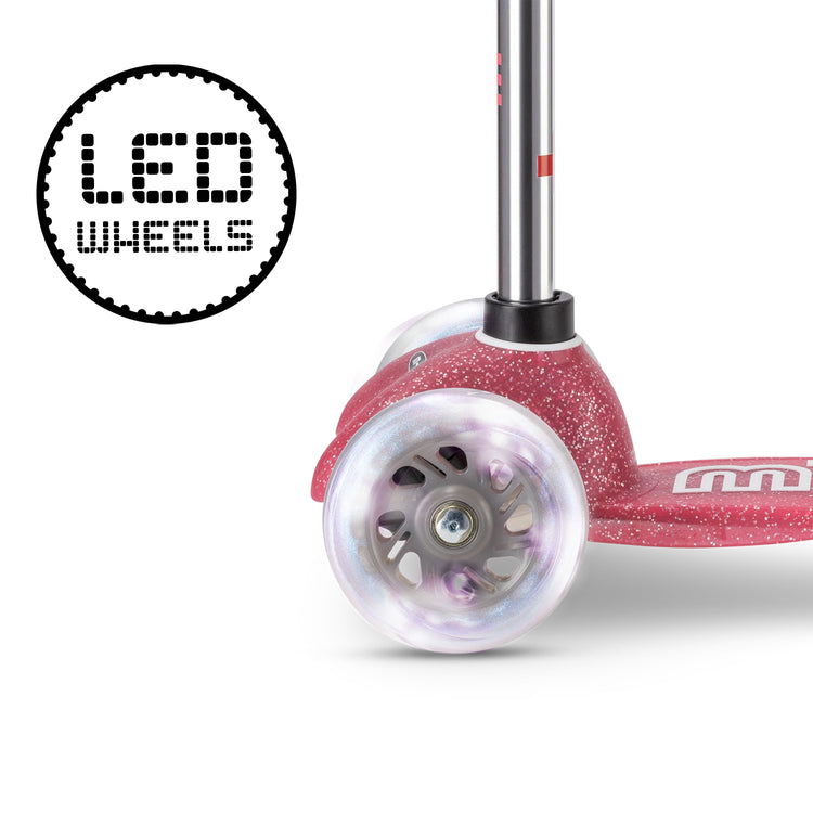 Micro Mini Deluxe Fairy Glitter LED løbehjul til børn – lyser i hjulene – Pink
