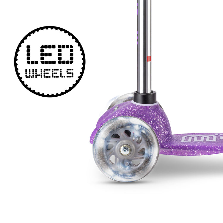 Micro Mini Deluxe Fairy Glitter LED børneløbehjul – Purple