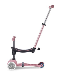 Micro Mini2grow Deluxe Magic LED løbehjul til børn – Dusty Rose