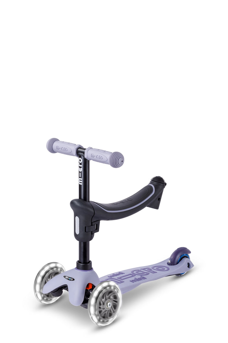 Micro Mini2grow Deluxe Magic LED løbehjul til børn – Lavender Mist