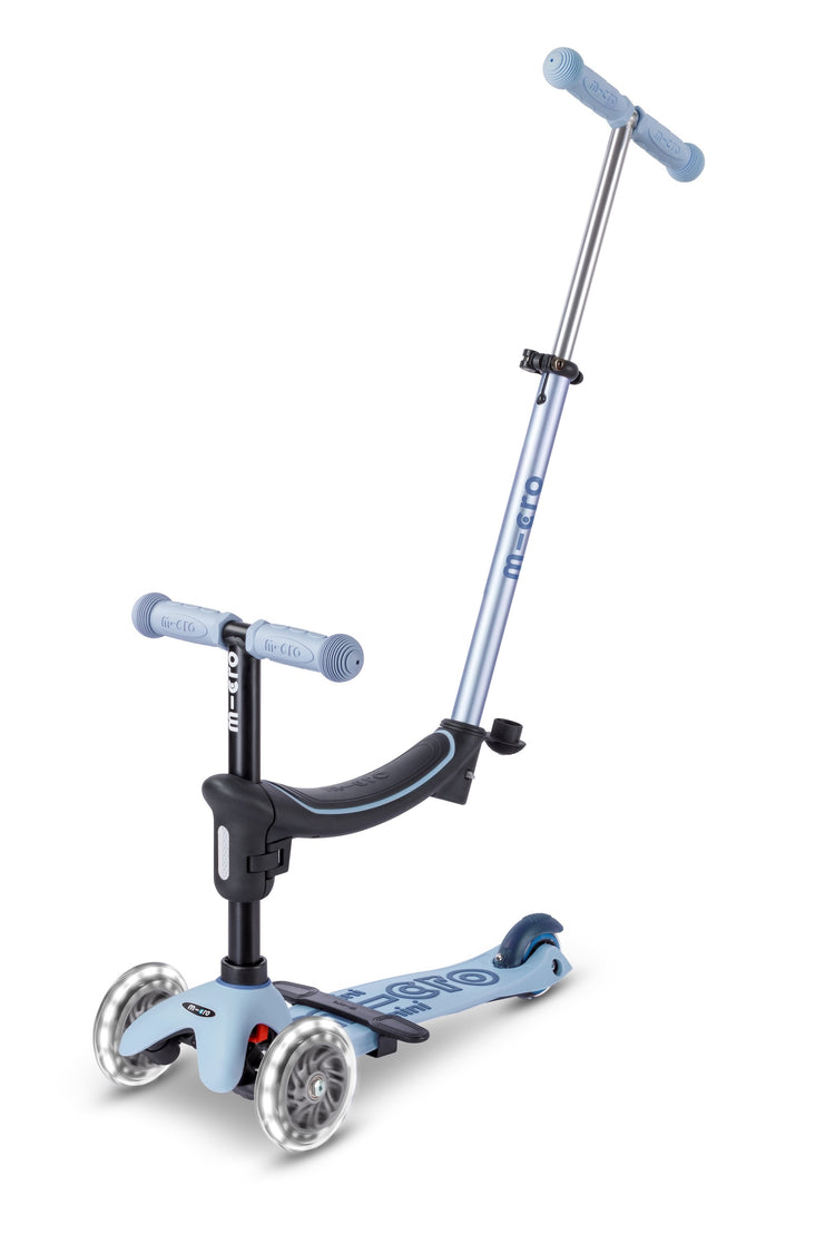 Micro Mini2grow Deluxe Magic LED løbehjul til børn – Ocean Slate