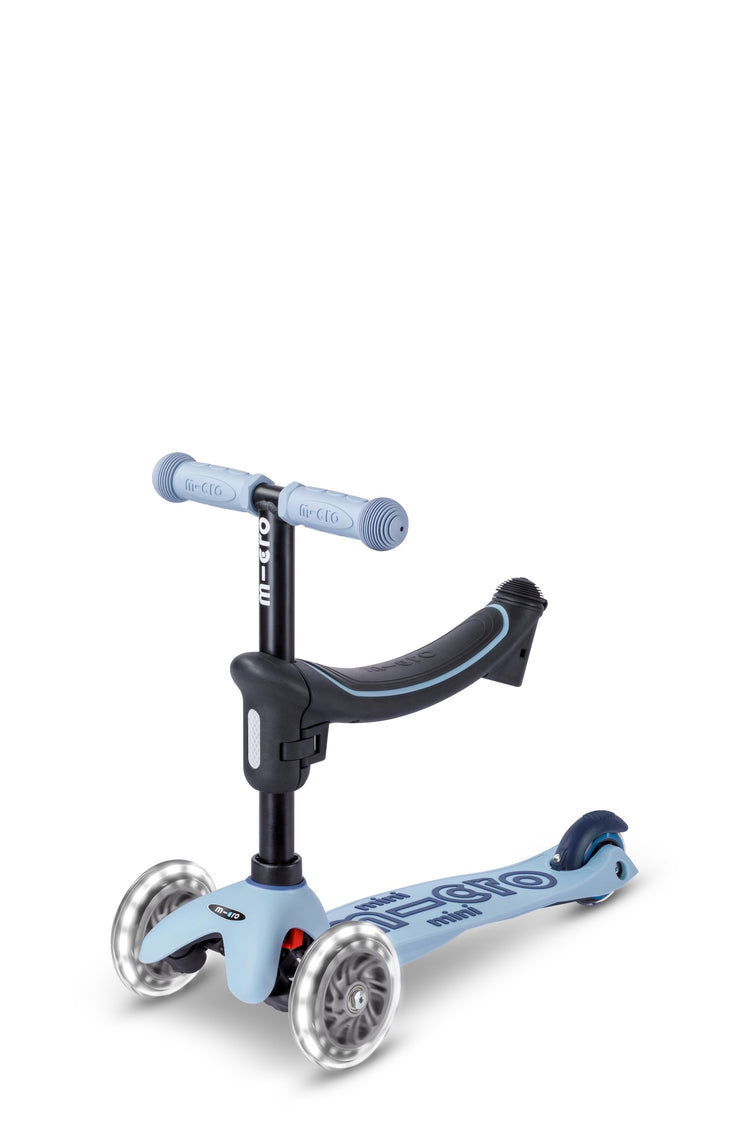 Micro Mini2grow Deluxe Magic LED løbehjul til børn – Ocean Slate