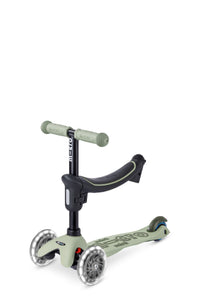 Micro Mini2grow Deluxe Magic LED løbehjul til børn – Olive Sage