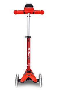 Micro Mini Deluxe LED børneløbehjul – Red Microlino